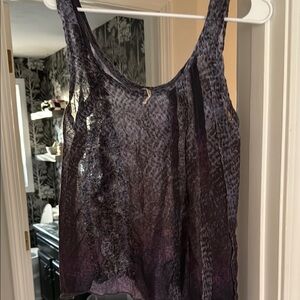 Free People Purple Shimmery Tank Top